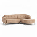 Sectional sofa in beige fabric with contemporary design 200 x 90 x 80cm