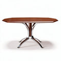 Walnut dining table with stainless steel base 150 x 90 x 75cm