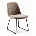 Fabric dining chair with metal frame in brown color 45 x 50 x 85cm