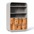 Wooden storage cabinet with adjustable shelves and two drawers 80 x 40 x 120cm