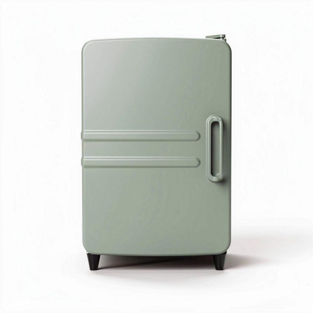 Mini retro style refrigerator in mint green 50 x 45 x 100cm suitable for small spaces